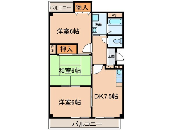 ハイツ高丸の物件間取画像